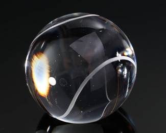 Tiffany & Co. Crystal Tennis Ball Paperweight Statue	2.5 x 2.5 x 2.5 in	198022
