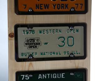 Garage/Man Cave Art Mounted License Plates&nbsp;	39.75x14.25x0.75in	199068
