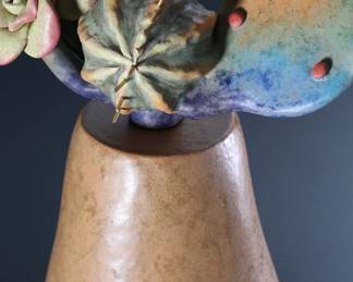 *Original* Sandra Luehrsen Southwest Botanical Sculpture Art	9.25x8.75x4in 	196178
