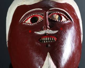 Vintage Juanegro Mexican Dance Mask Folk Art Brown	3.5x5.5x7.5in	196035
