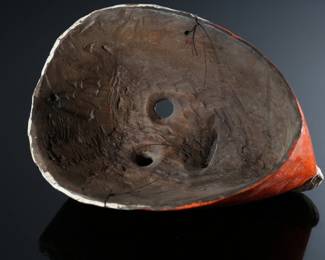 Vintage Juanegro Mexican Dance Mask Folk Art Orange	3.5x6x8in	196039
