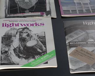 Lot of 14 Vintage Lightworks Illuminating New & Experimental Art Magazines Periodicals 	Stack: 3x9x12in	196205
