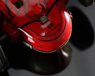 1950s Japanese Tin Litho World King Friction Race Car Bandai&nbsp;Japan Toy Racer BC	1.5x3x4.75in	196123
