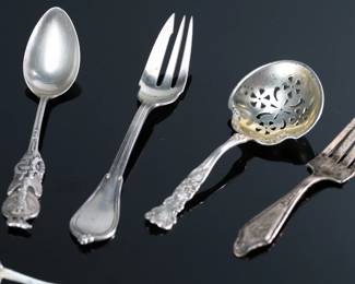 Lot of 11 misc Sterling Silver Flatware pieces 		199168
