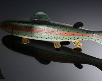 Lot of 3 Vintage Carved Wood Folk Art Fish Decoy		196047
