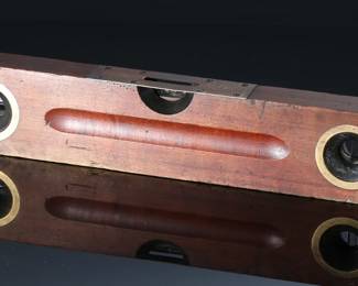 Antique 30in Stanley No 30 Level Brass & Wood 	30x3.2x12.3in	199023
