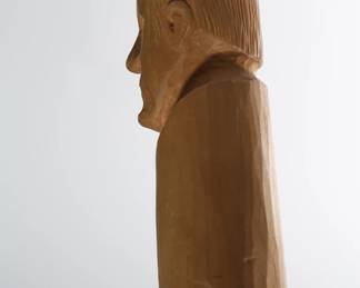 Peck Carved Wood Walking Stick Folk Art 	33.25in Long 	196048
