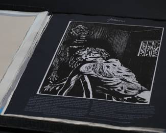 John L. Risseeuw A Dance of Death Art Portfolio 19 Prints in binder Sidney Chafetz, Warrington Colescott, Antonio Frasconi	21.5x17x1.25in	196040
