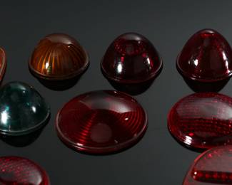 Lot of 15 Vintage Automative Tail Light Lenses Etc 		196176
