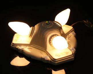 Antique Porcelier Porcelain Light Fixture 3 bulb	4x10x10in	196198
