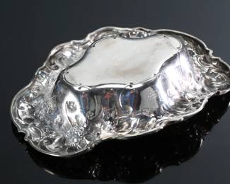 2pc Sterling Silver Gorham Repousse Floral Dish/Bowl	1.4x6.8x5in 	199165
