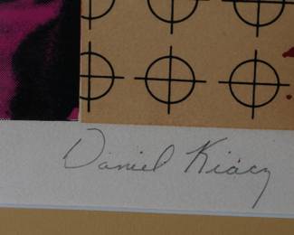 *Signed* Dan Kiacz “This Man is Bald Minus 1” Serigraph Litho Art Print Framed 	Frame: 27.75x30.75in	196013
