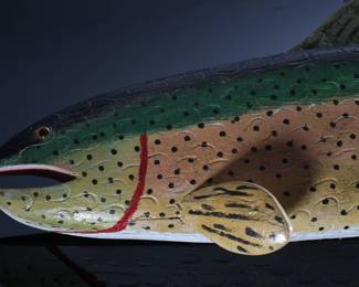 Lot of 3 Vintage Folk Art Carved Wood Fish		196045
