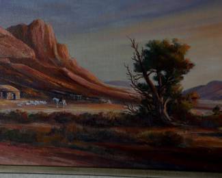 *Original* Rolland Price “Navajo Country” Desert Landscape Painting Art	Board:24x18<BR>Frame:25x31.25x2.5in	199171
