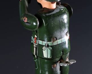 1950s Vintage Nomura TN TR-271 Tin Wind-up Litho Combat Toy Soldier Japan 6.25x2.75x3in	196120
