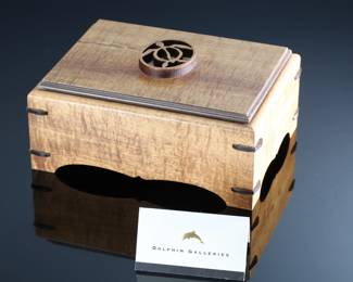 Koa Wood Sea Turtle Honu Trinket Box Artist Made	4x8.5x6.25in	199157
