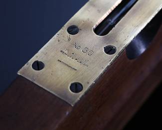 Antique 30in Stanley No 30 Level Brass & Wood 	30x3.2x12.3in	199023
