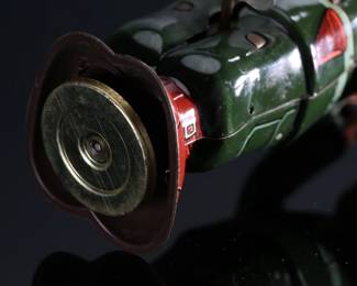 1950s Vintage Nomura TN TR-271 Tin Wind-up Litho Combat Toy Soldier Japan 6.25x2.75x3in	196120
