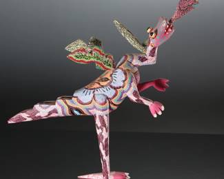 Large Pepe Santiago Dragon Mexican Folk Art Oaxaca Wood Carving	17.5x4x19.5in	196213

