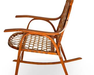 1960s Vintage Snowshoe Rocking Arm Chair SnoCraft Norway Maine	35x21.5x31in	196186
