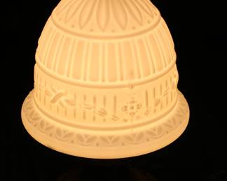 Art Deco Milk Glass Acorn Lamp Light Fixture 	12in H x 7.5in Diameter 	196217
