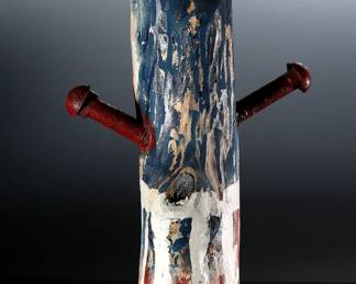 Uncle Sam Carved Wood Folk Art Signed 	24x11x7in	196218
