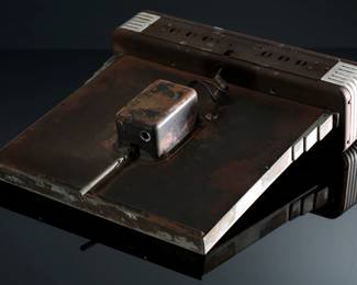 AS-IS Benrus Time Antique Art Deco Electric Advertising Clock	15x14.25x4in	289023
