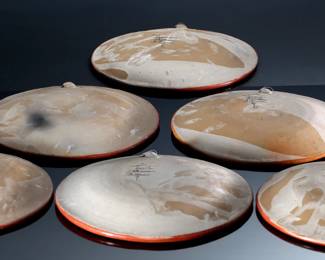 Lot of 6 A. Ramos Tonala Jalisco Mexico For Art Plates 	1x9.5inDiameter 	196239
