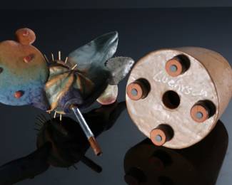 *Original* Sandra Luehrsen Southwest Botanical Sculpture Art	9.25x8.75x4in 	196178
