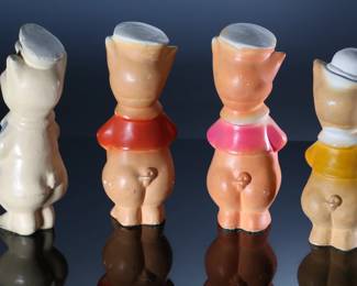 Lot of 4 Vintage Carnival Chalkware Pigs Wearing Hats Figure Statues	Pig with yellow jacket, pink jacket and red jacket are 10.5x4x4 inches pig with blue jacket is 11x4x4 inches 	198038
