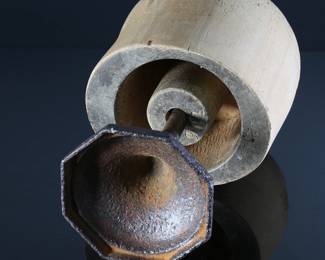 Vintage Midwest H.B. & D. Co. Wood Block Hat Mold Millinery Form 796 Size 22. 1/2  On Stand	14x5.5x7.25inb	199080
