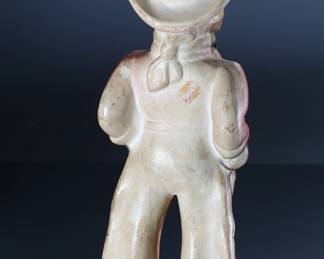 Vintage Carnival Chalkware Lone Range Cowboy Figure 	15.75x5.5x3.5in	196167

