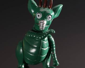 *Rare* 1960s Green 3 Horned Alien Creature The Electric Game Company Toy Figure Co.	5.5x2.5x3in	196141
