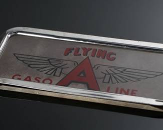 Vintage Flying A Gasoline Glass Sign License plate	0.5x11.5x5.25in	196051
