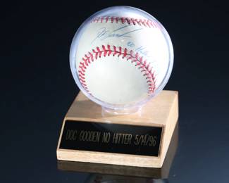 *Signed* Dwight Doc Gooden No Hitter 5/14/96 Autographed Baseball Auto New York Yankees	Case: 4x3.1x3.6in	199001
