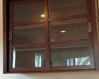 Glass front cabinets