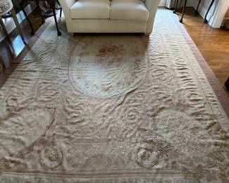 Antique handwoven wool rug