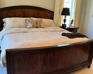 Mahogany king bed with Seally  mattress set purchased 2019