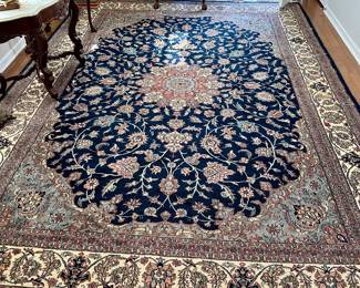 Blue wool rug