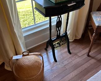 antique black work table