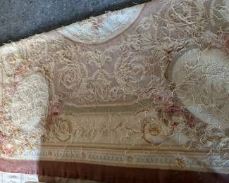 Antique handwoven wool rug