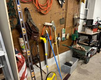 Basement, tools, golf, etc