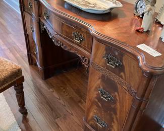 antique flame mahogany desk 