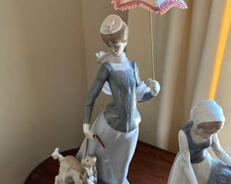 Lladro’s, there are several around the home. 