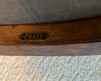 One of two Pratt chairs label 