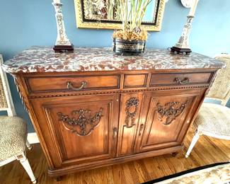 19th Century Console with Marble Top 