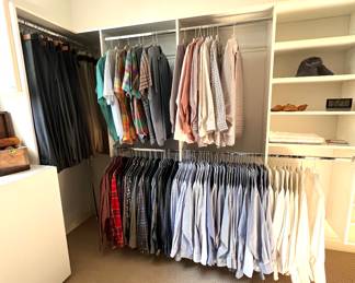 View of Closet - L-XL 36-40 16.5/33 17/33 : Brooks Brothers, Ralph Lauren, Bobby Jones, Adidas, Nike, LL Bean, JoS A Bank……