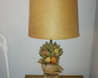 Wood carved lamp (large)