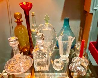 Glass items and collectibles available at the Sale.