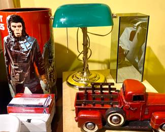 Pictured are random collectibles available at this Estate Sale. Prices can be bargained when purchasing multiple items at the sale.  This *Planet of the Apes trashcan for instants is very collectible on eBay, you’ll find many object here for sale online. I will mark these well below the asking price found on most internet sale sites. *Most everything is at the price level for resell.